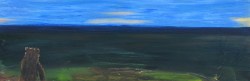 Bear in the archipelago, oil on plywood, 40x122 cm