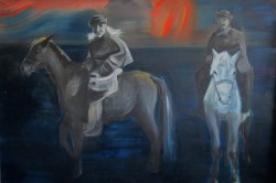 Salakuljettajat, 140x210cm, oil on canvas, 2014